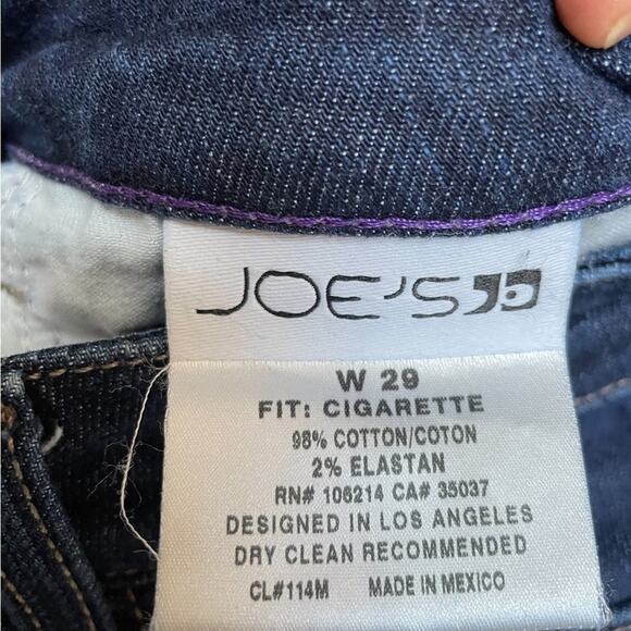 Joes JEANS Womens 29 Dark Wash Cigarette Fit Low Rise Stretch - Picture 9 of 9